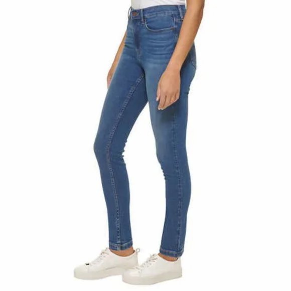 NWT Calvin Klein Jeans Ladies' High Rise Malibu Blue Skinny Jeans Size 4 - Picture 2 of 12